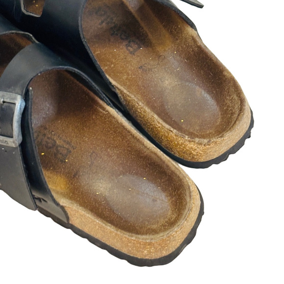 Birkenstock Betula Black Leather Sandals SZ 7 - Picture 8 of 12